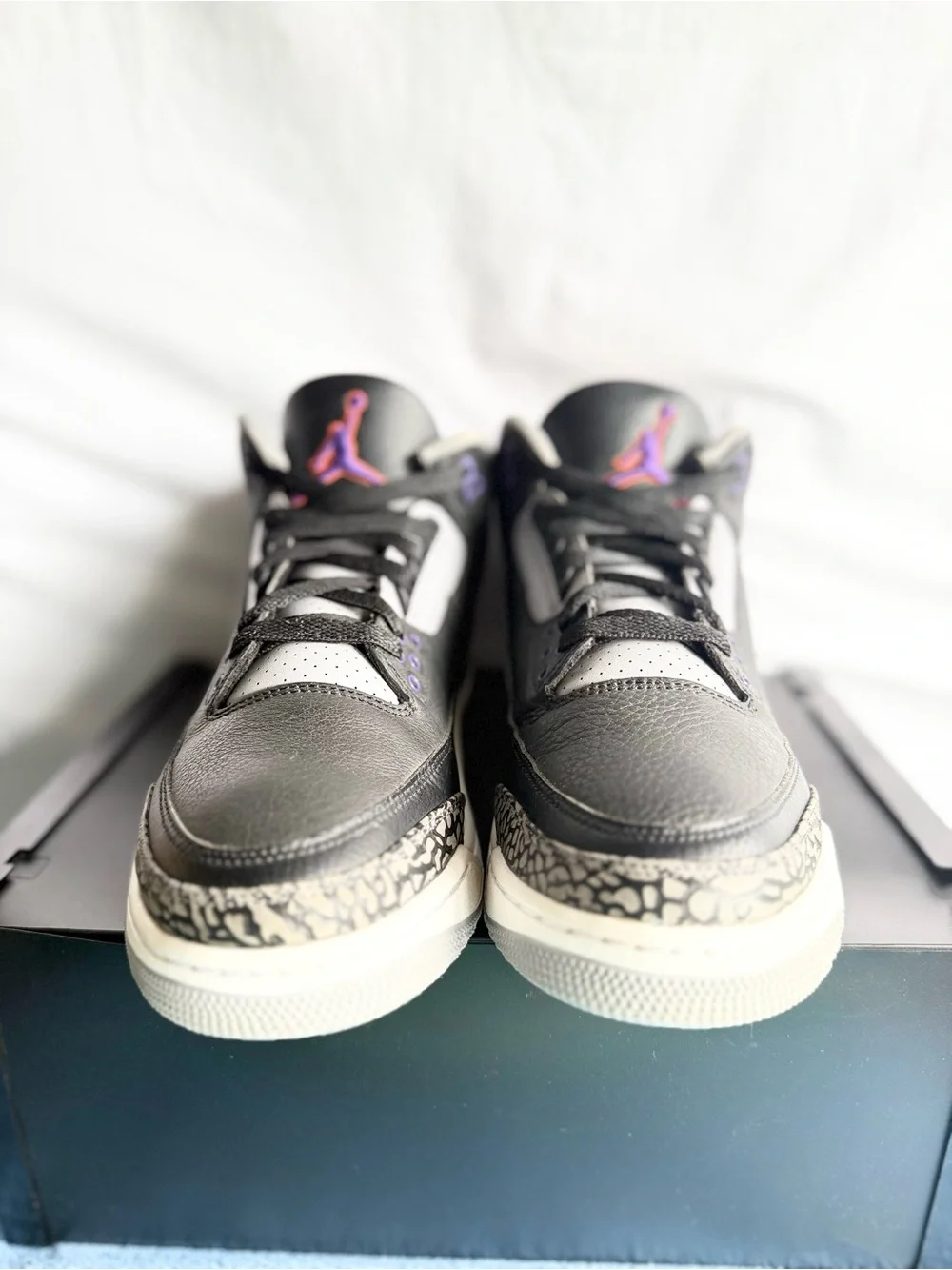 AUTHENTIC Jordan 3 Retro Black Court Purple “Suns” size 11.5 CT8532-050 2020